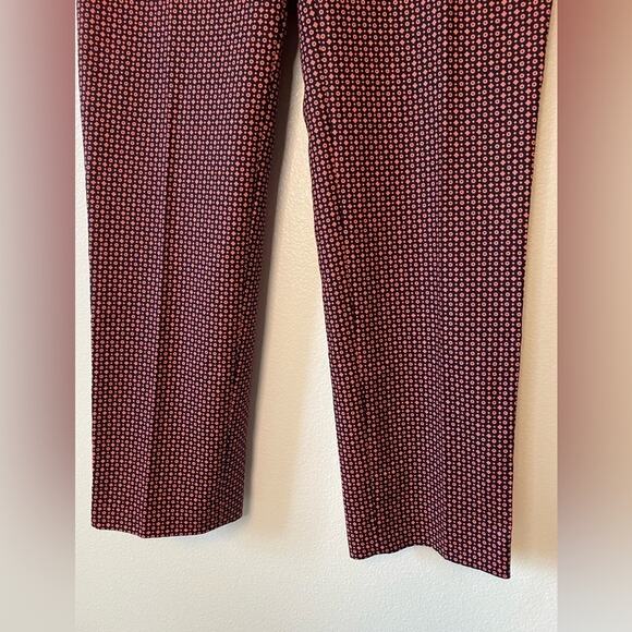 ANN Taylor Loft Women's 2 Marisa Pink Geometric Business Ankle‎ Pants Colorful - Picture 9 of 14